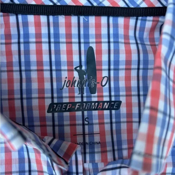 johnnie-O Red and Blue Checkered Shirt - Picture 2 of 5